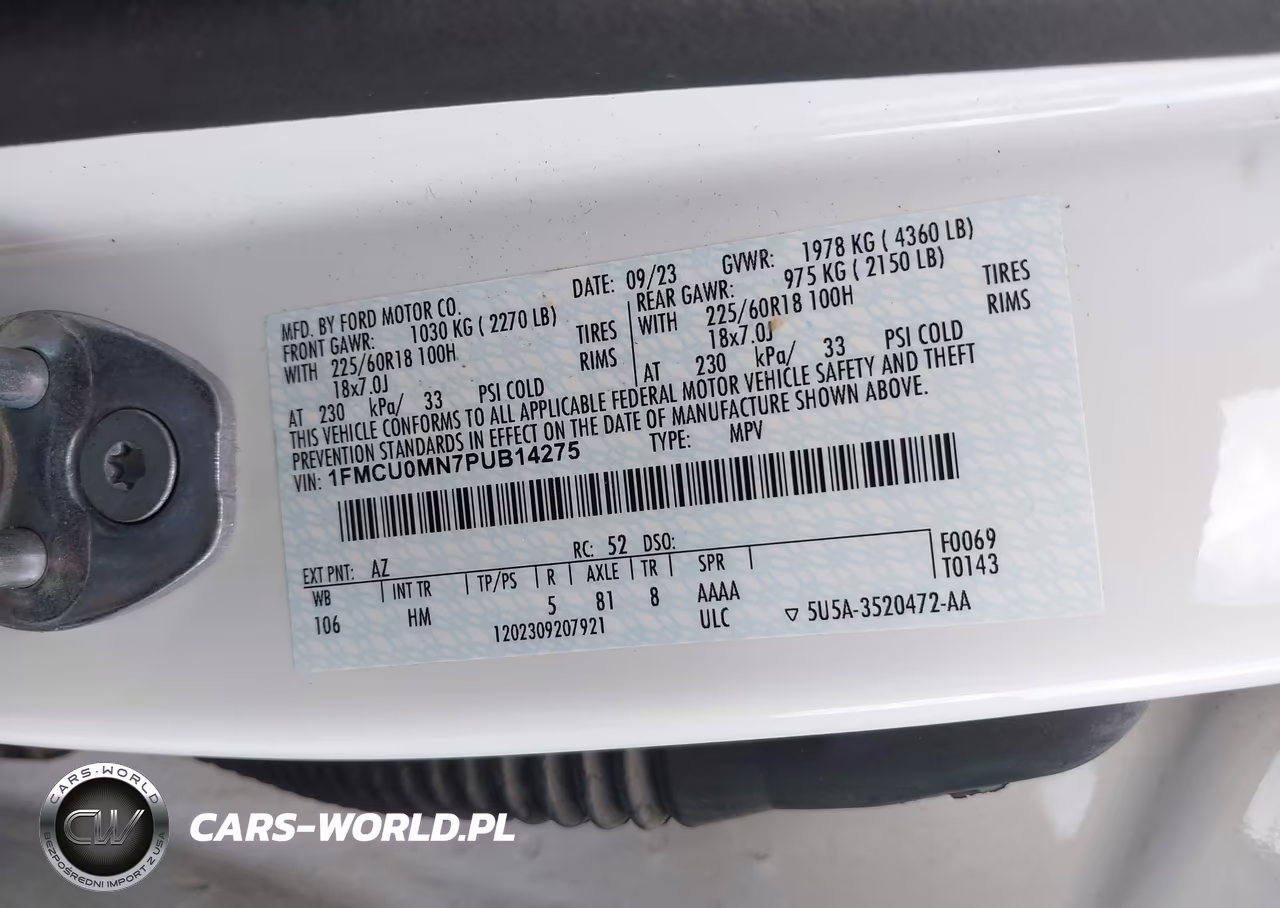 2023 Ford Escape St-Line VIN:1FMCU0MN7PUB14275 - 9