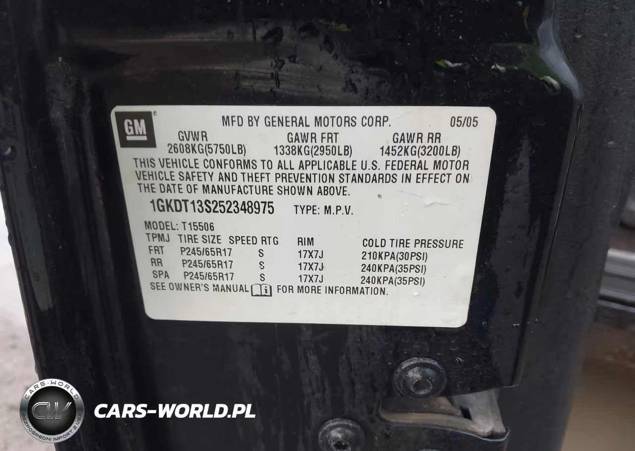 2005 GMC Envoy Slt VIN:1GKDT13S252348975 - 9