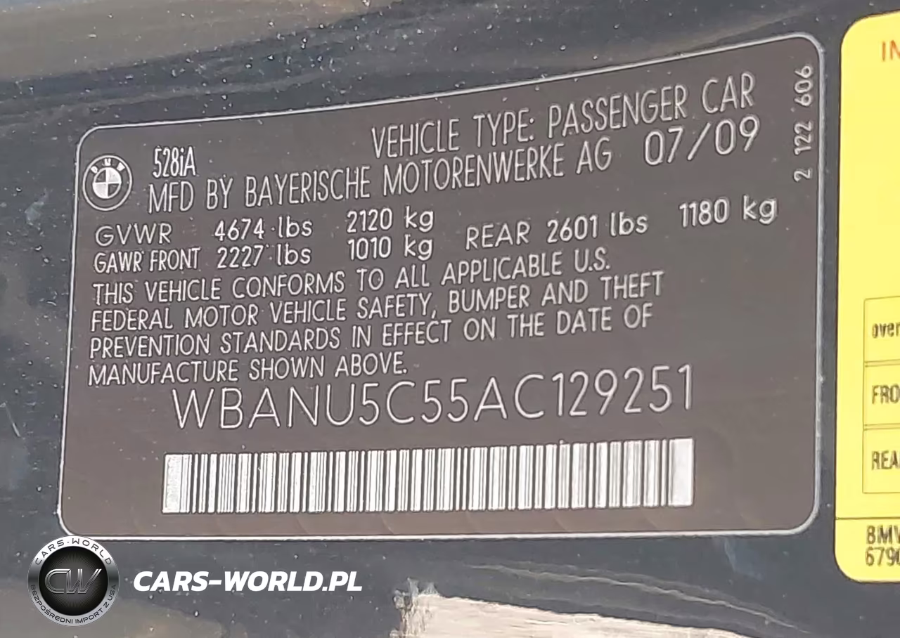 2010 BMW 528I VIN:WBANU5C55AC129251 - 9