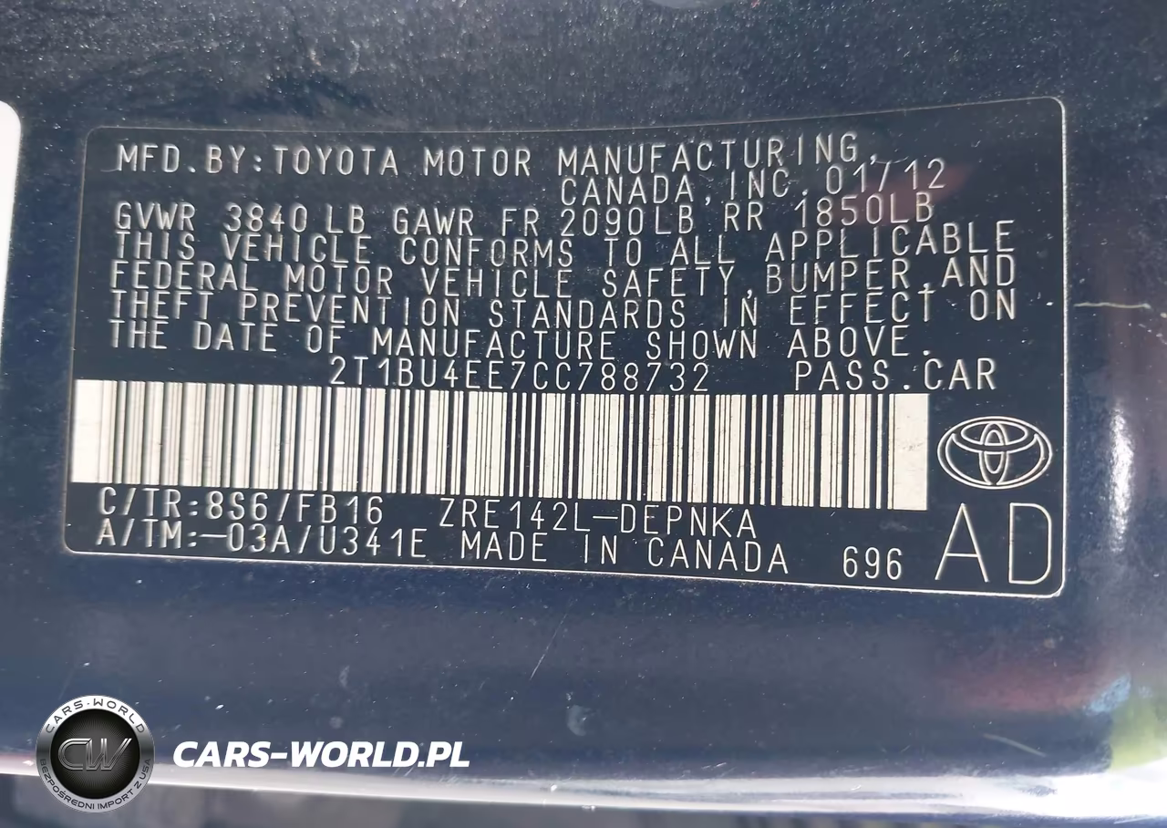 2012 Toyota Corolla Le VIN:2T1BU4EE7CC788732 - 9