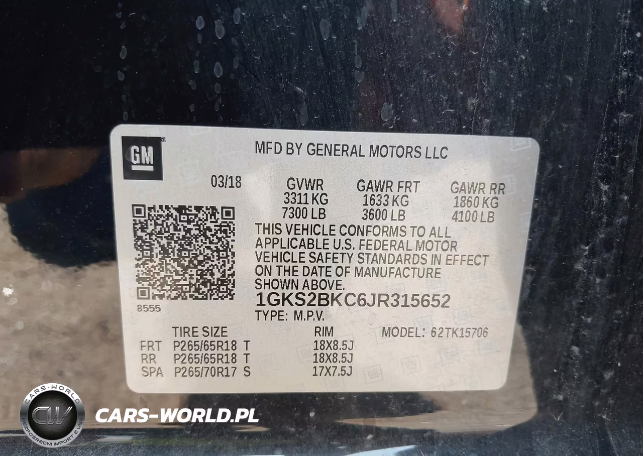 2018 GMC Yukon Slt VIN:1GKS2BKC6JR315652 - 9