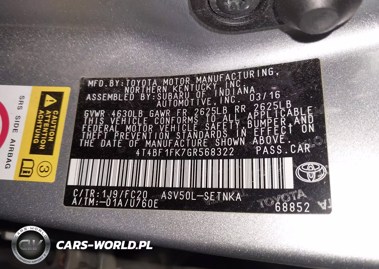 2016 Toyota Camry Le VIN:4T4BF1FK7GR568322 - 9