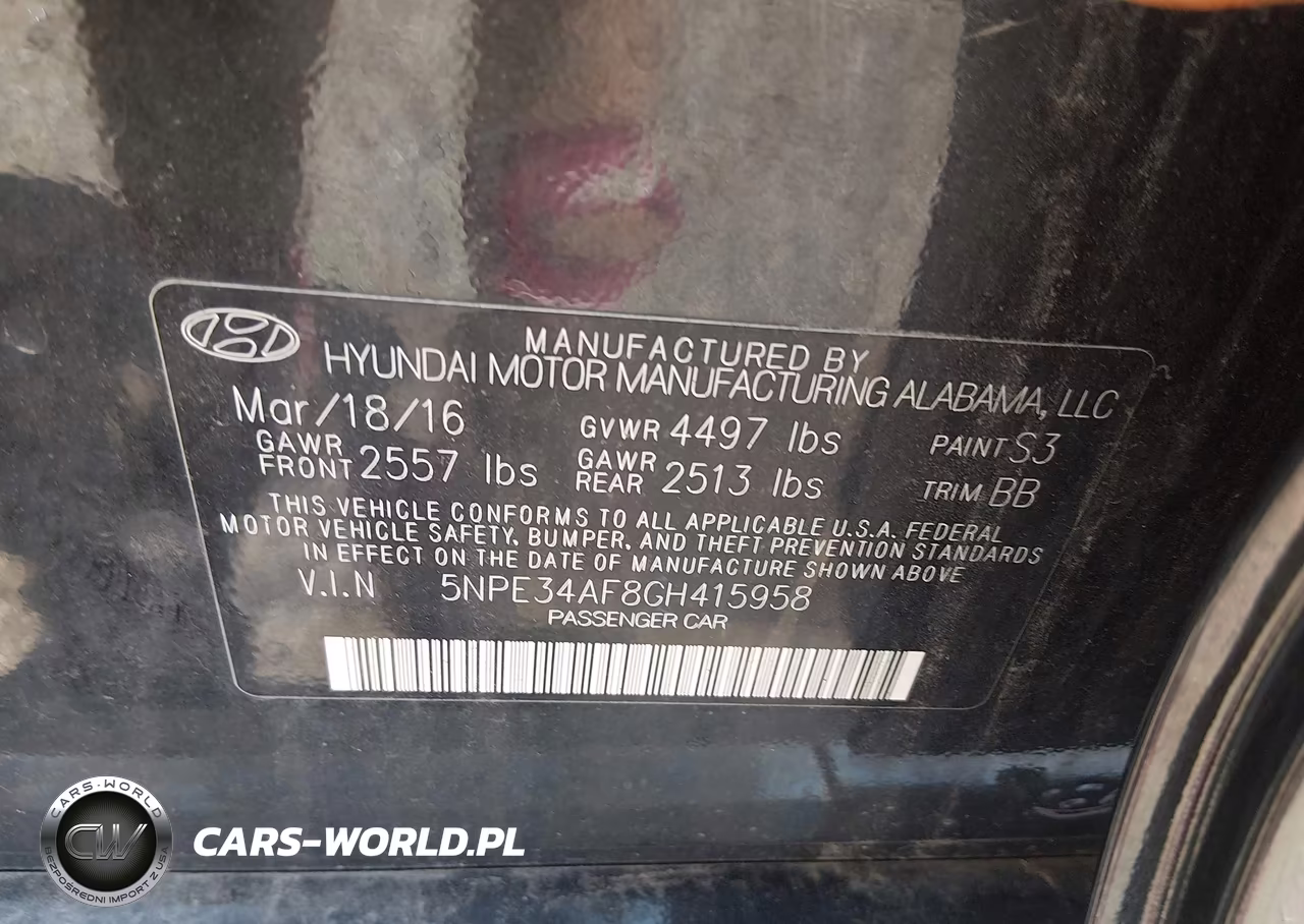 2016 Hyundai Sonata Sport VIN:5NPE34AF8GH415958 - 9