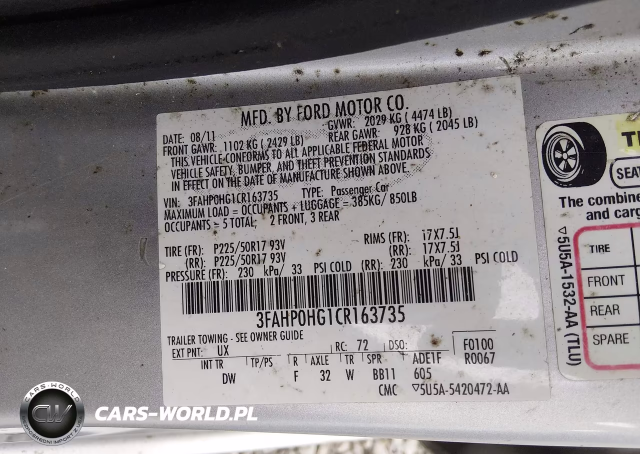 2012 Ford Fusion Se VIN:3FAHP0HG1CR163735 - 9