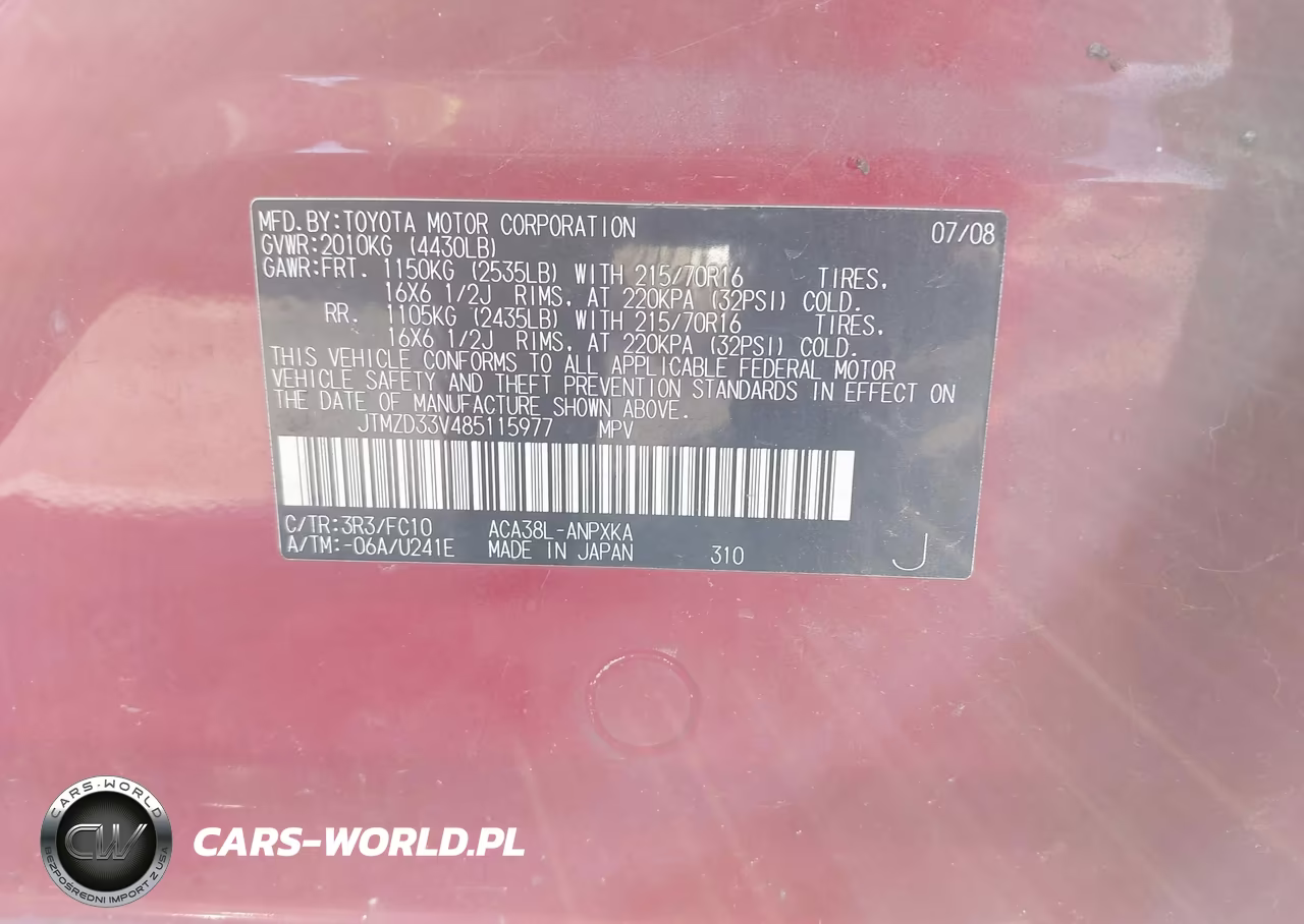2008 Toyota Rav4 VIN:JTMZD33V485115977 - 9