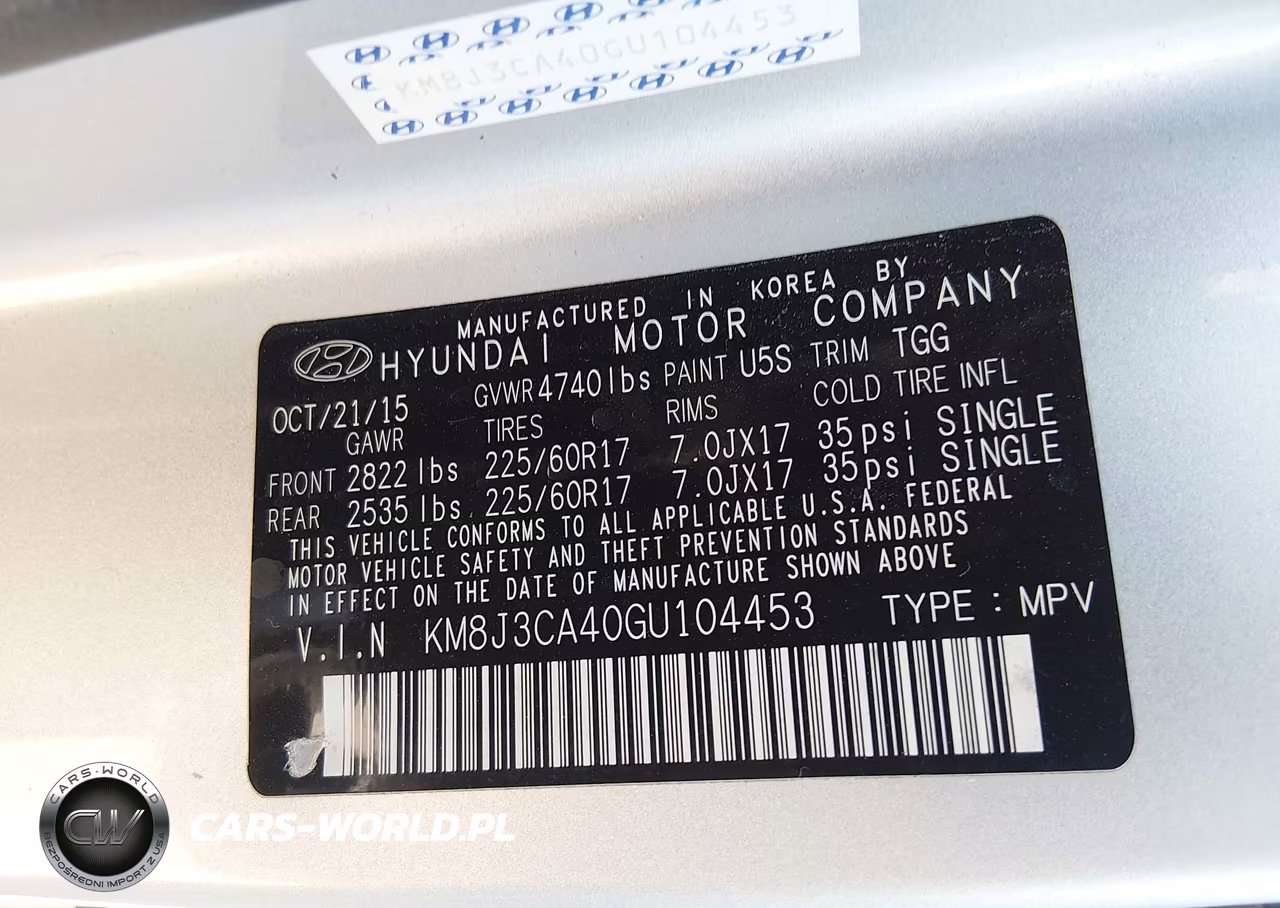 2016 Hyundai Tucson Se VIN:KM8J3CA40GU104453 - 9