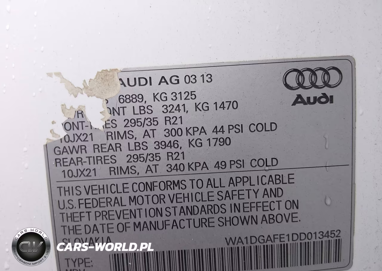 2013 Audi Q7 3.0T S Line Prestige VIN:WA1DGAFE1DD013452 - 9