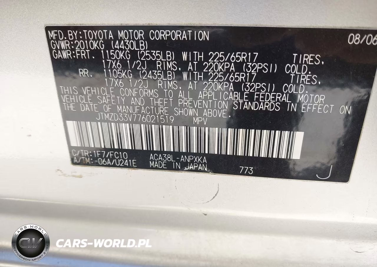 2007 Toyota Rav4 VIN:JTMZD33V776021519 - 9