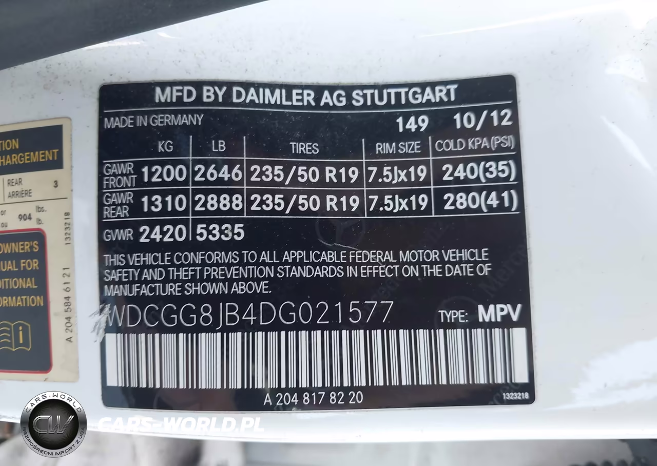 2013 Mercedes-Benz Glk 350 4Matic VIN:WDCGG8JB4DG021577 - 9