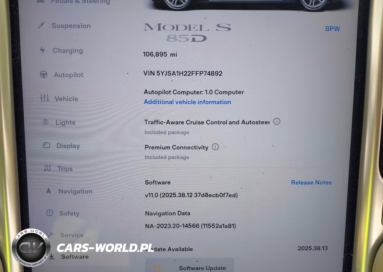 2015 Tesla Model S 85D VIN:5YJSA1H22FFP74892 - 7