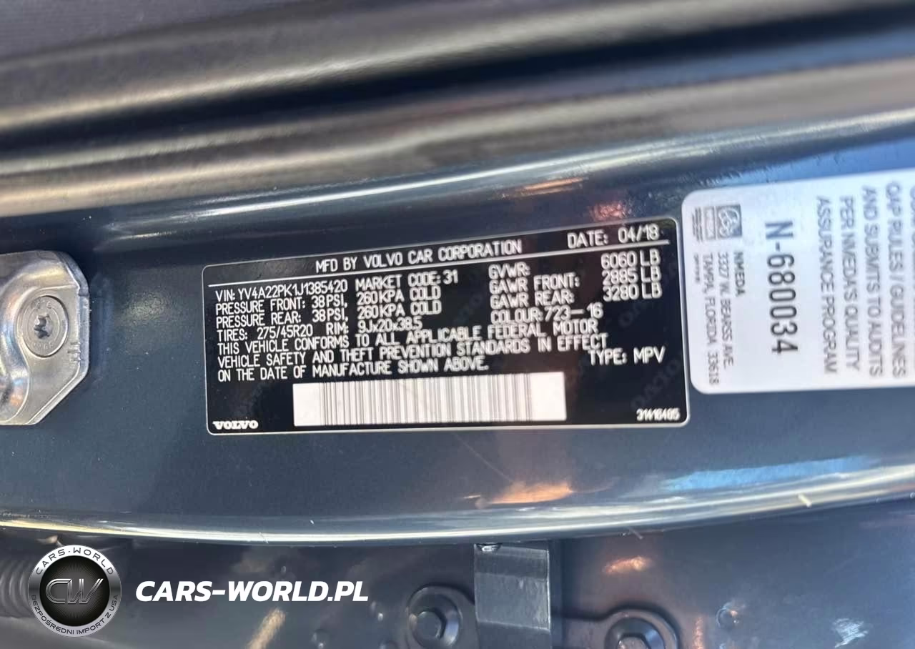 2018 Volvo Xc90 T6 Momentum VIN:YV4A22PK1J1385420 - 9