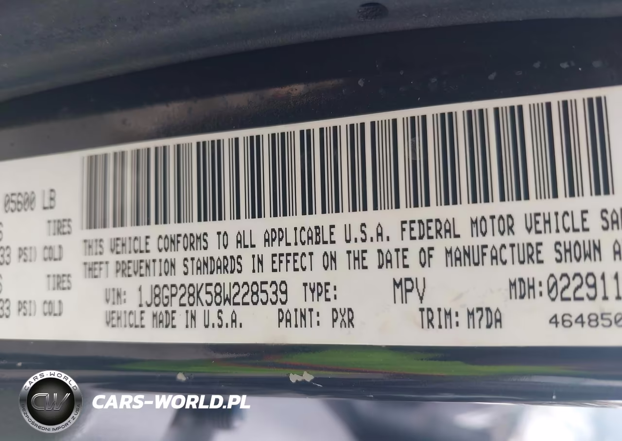 2008 Jeep Liberty Sport VIN:1J8GP28K58W228539 - 9