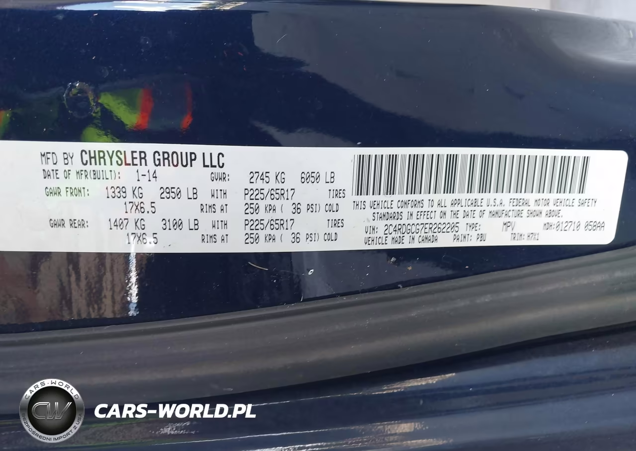 2014 Dodge Grand Caravan Sxt VIN:2C4RDGCG7ER262205 - 9