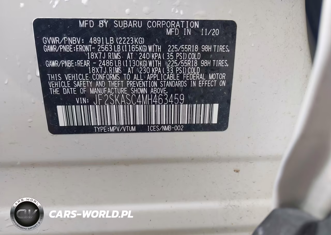 2021 Subaru Forester Limited VIN:JF2SKASC4MH463459 - 9