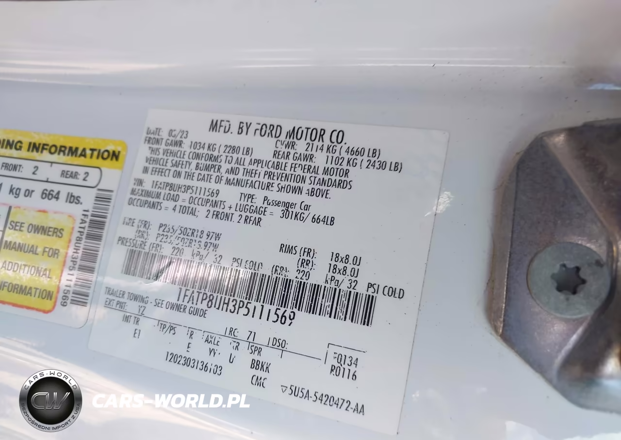 2023 Ford Mustang Ecoboost Premium VIN:1FATP8UH3P5111569 - 9