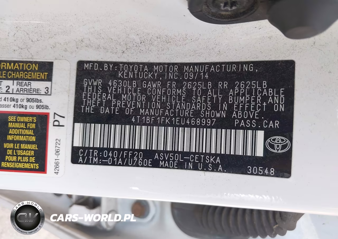 2014 Toyota Camry Se VIN:4T1BF1FK1EU468997 - 9