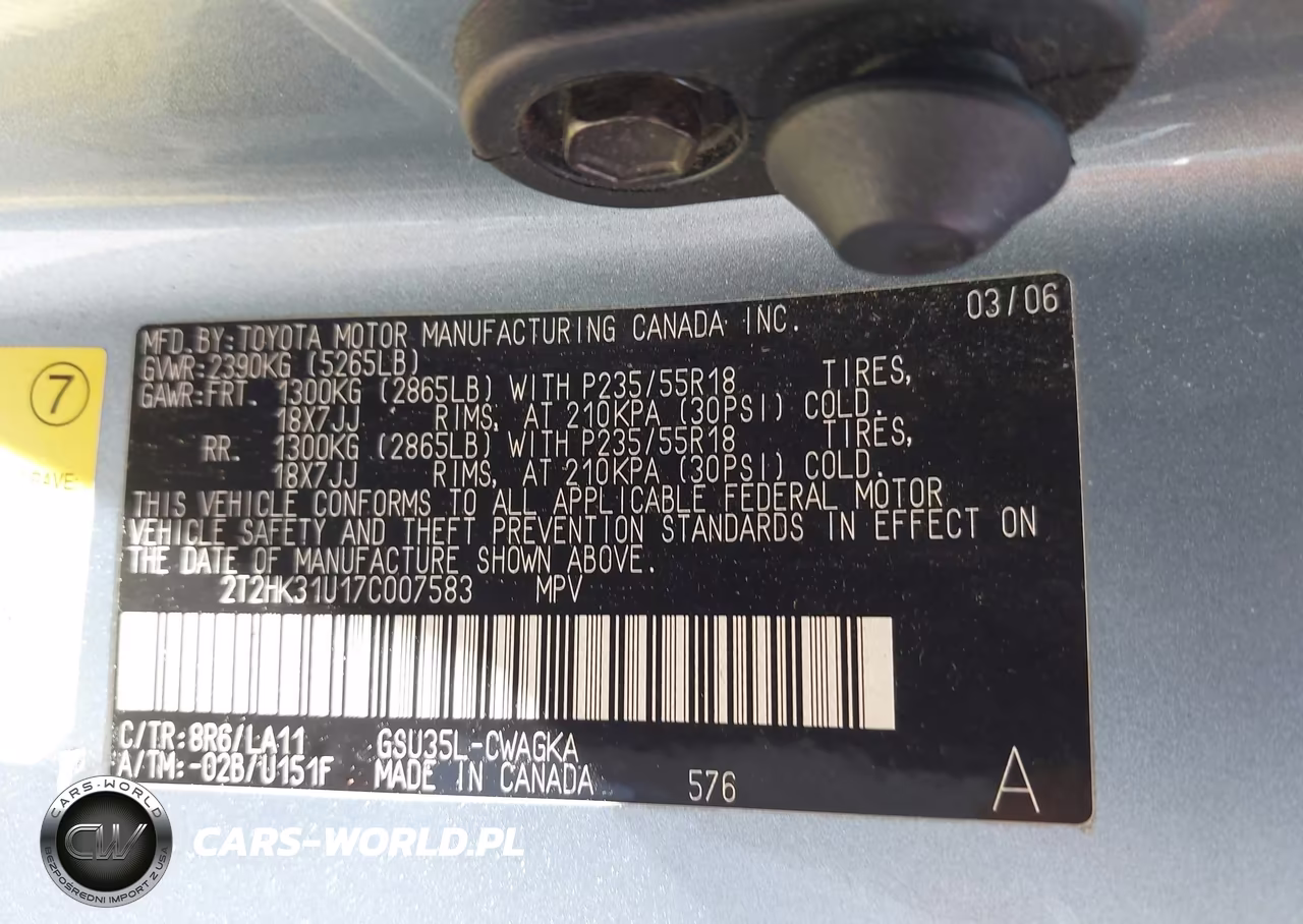 2007 Lexus Rx 350 VIN:2T2HK31U17C007583 - 9