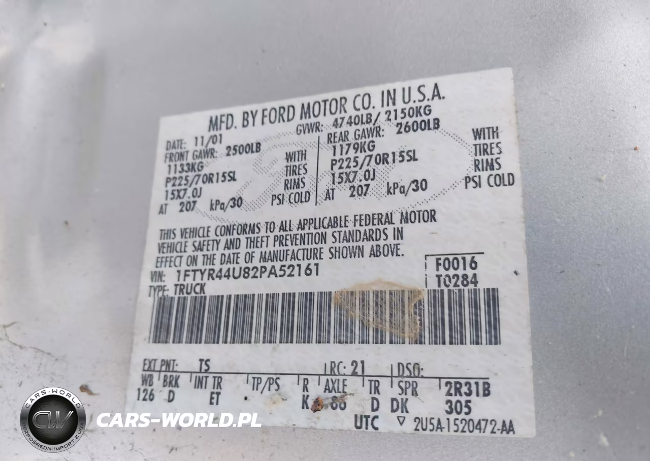 2002 Ford Ranger Edge-Tremor-Xlt VIN:1FTYR44U82PA52161 - 9
