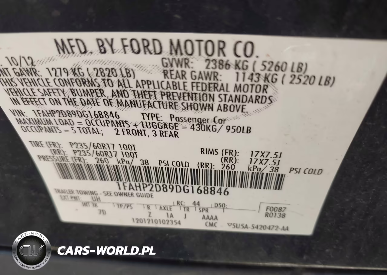 2013 Ford Taurus Se VIN:1FAHP2D89DG168846 - 9
