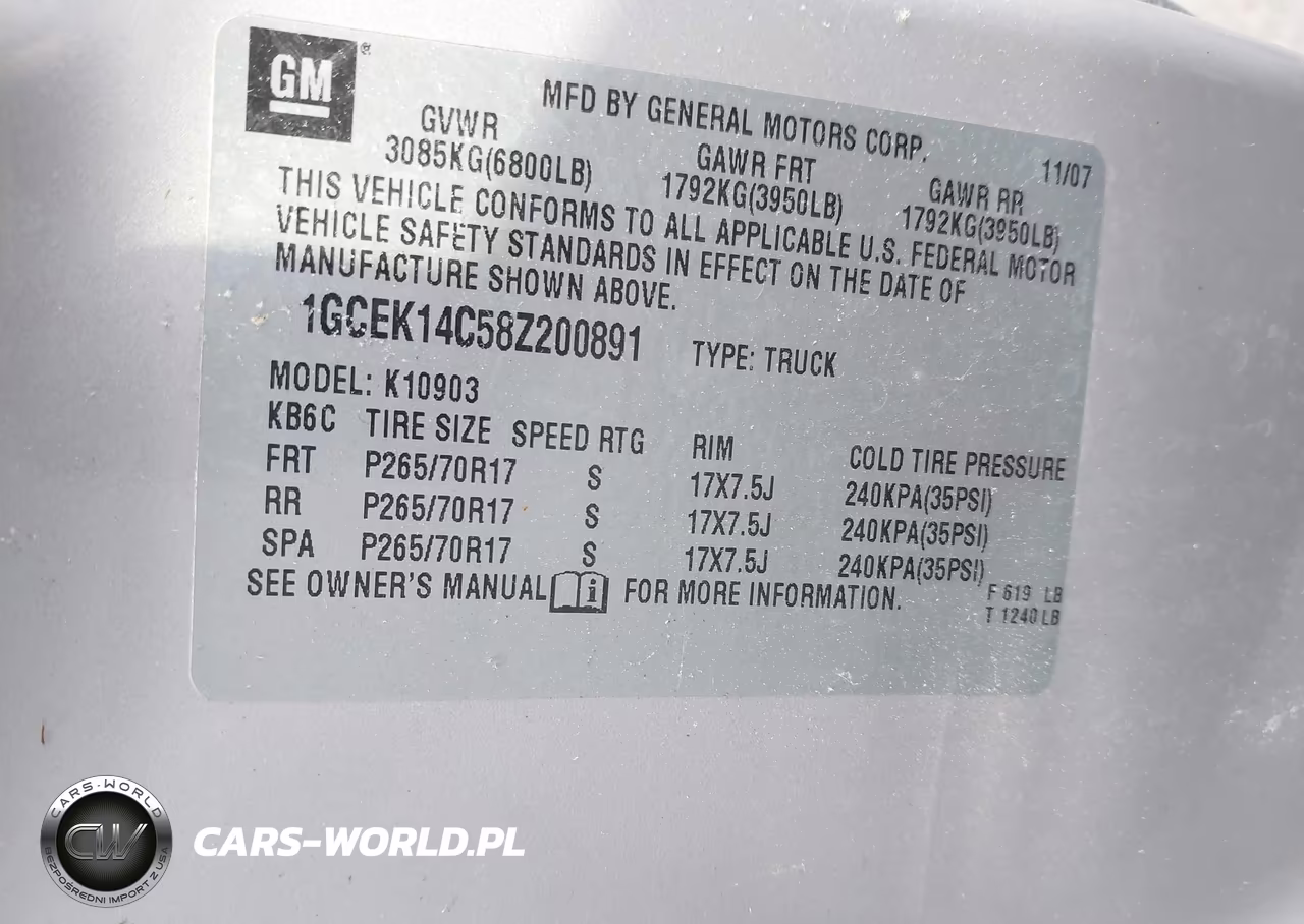 2008 Chevrolet Silverado 1500 Work Truck VIN:1GCEK14C58Z200891 - 9