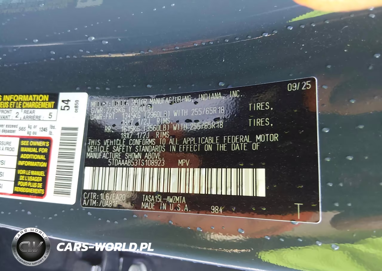 2026 Toyota Grand Highlander Xle VIN:5TDAAAB53TS108923 - 9