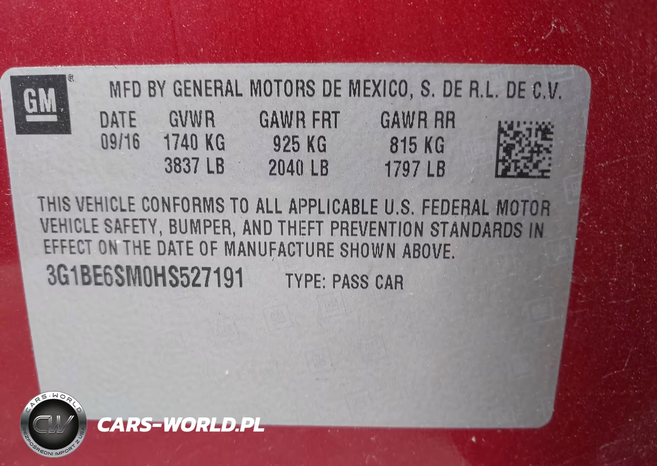 2017 Chevrolet Cruze Lt Auto VIN:3G1BE6SM0HS527191 - 9