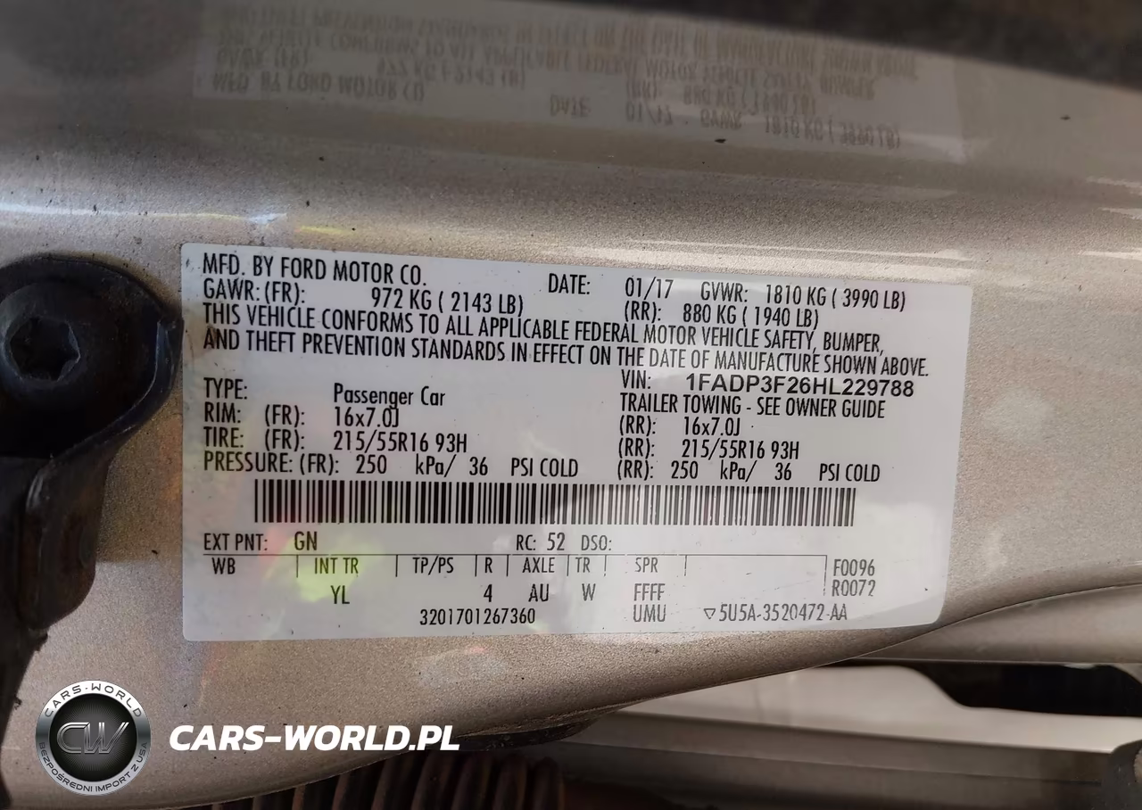 2017 Ford Focus Se VIN:1FADP3F26HL229788 - 9