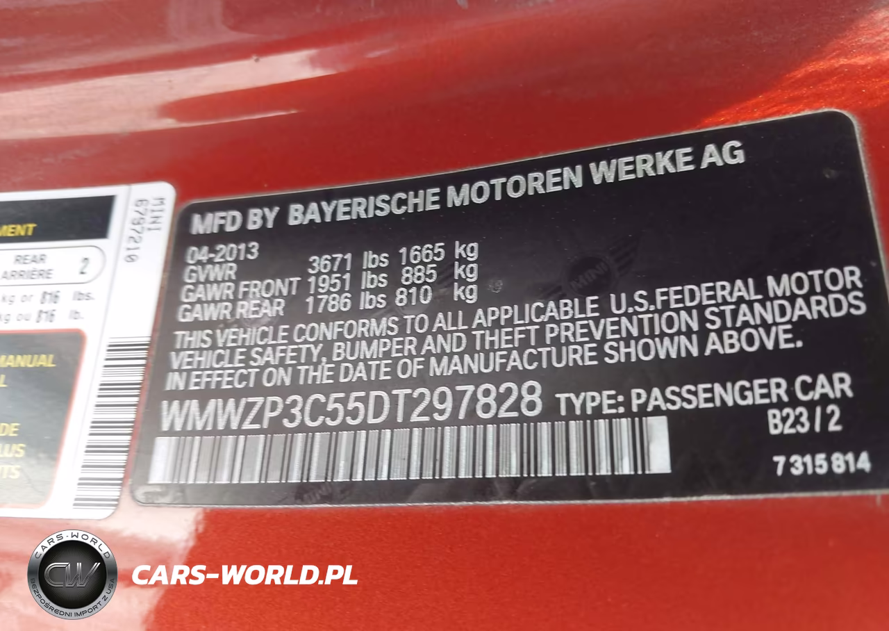 2013 Mini Convertible Cooper S VIN:WMWZP3C55DT297828 - 9