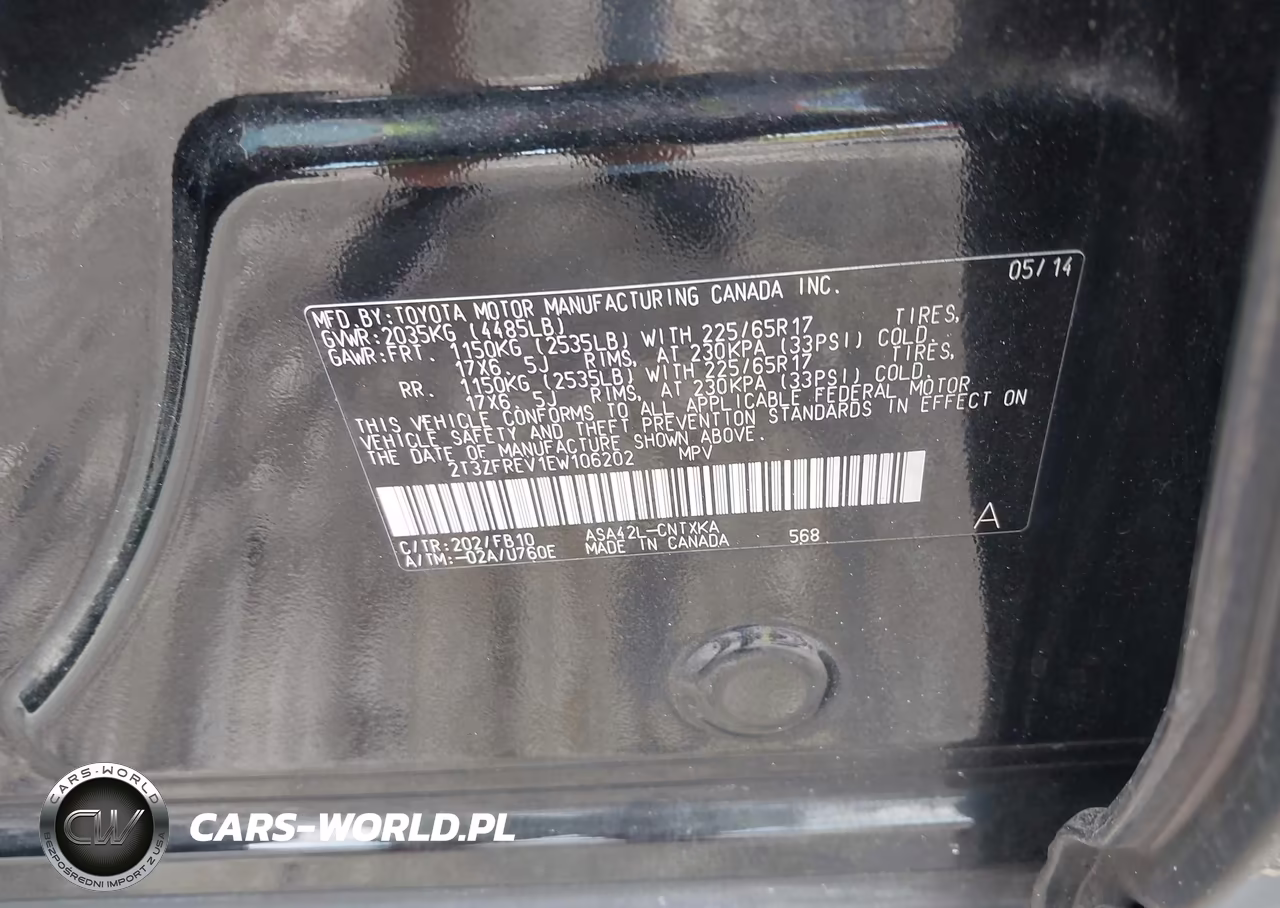 2014 Toyota Rav4 Le VIN:2T3ZFREV1EW106202 - 9
