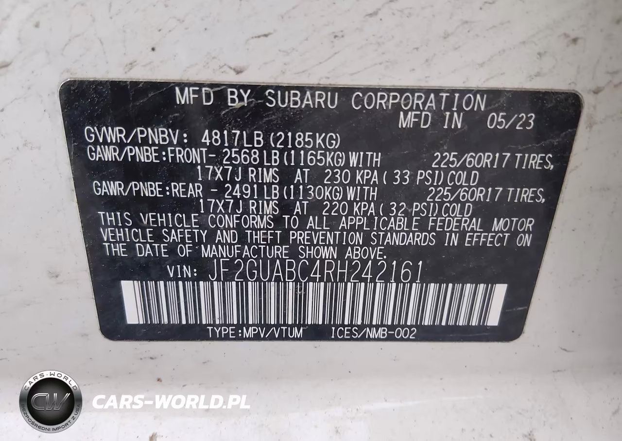 2024 Subaru Crosstrek VIN:JF2GUABC4RH242161 - 9