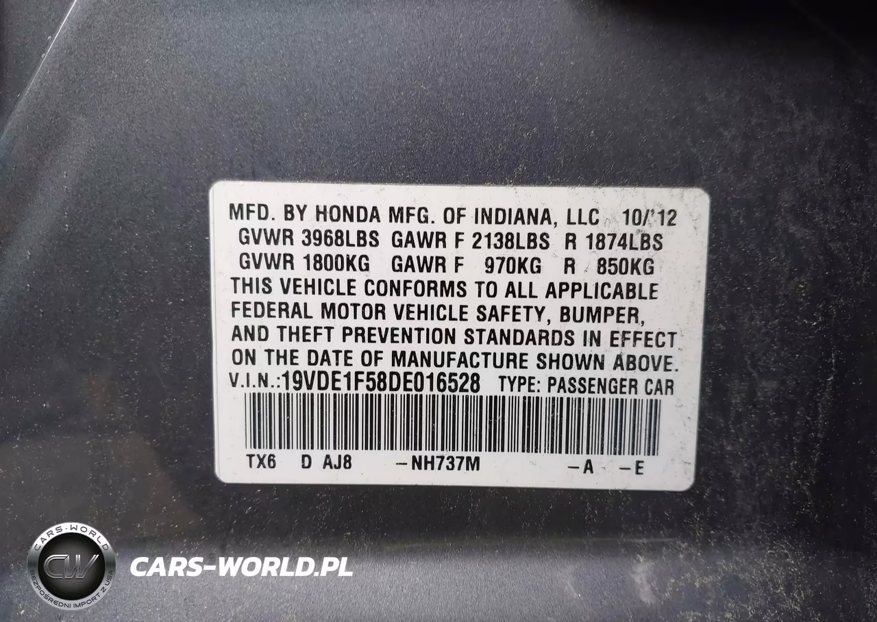2013 Acura Ilx 2.0L VIN:19VDE1F58DE016528 - 9