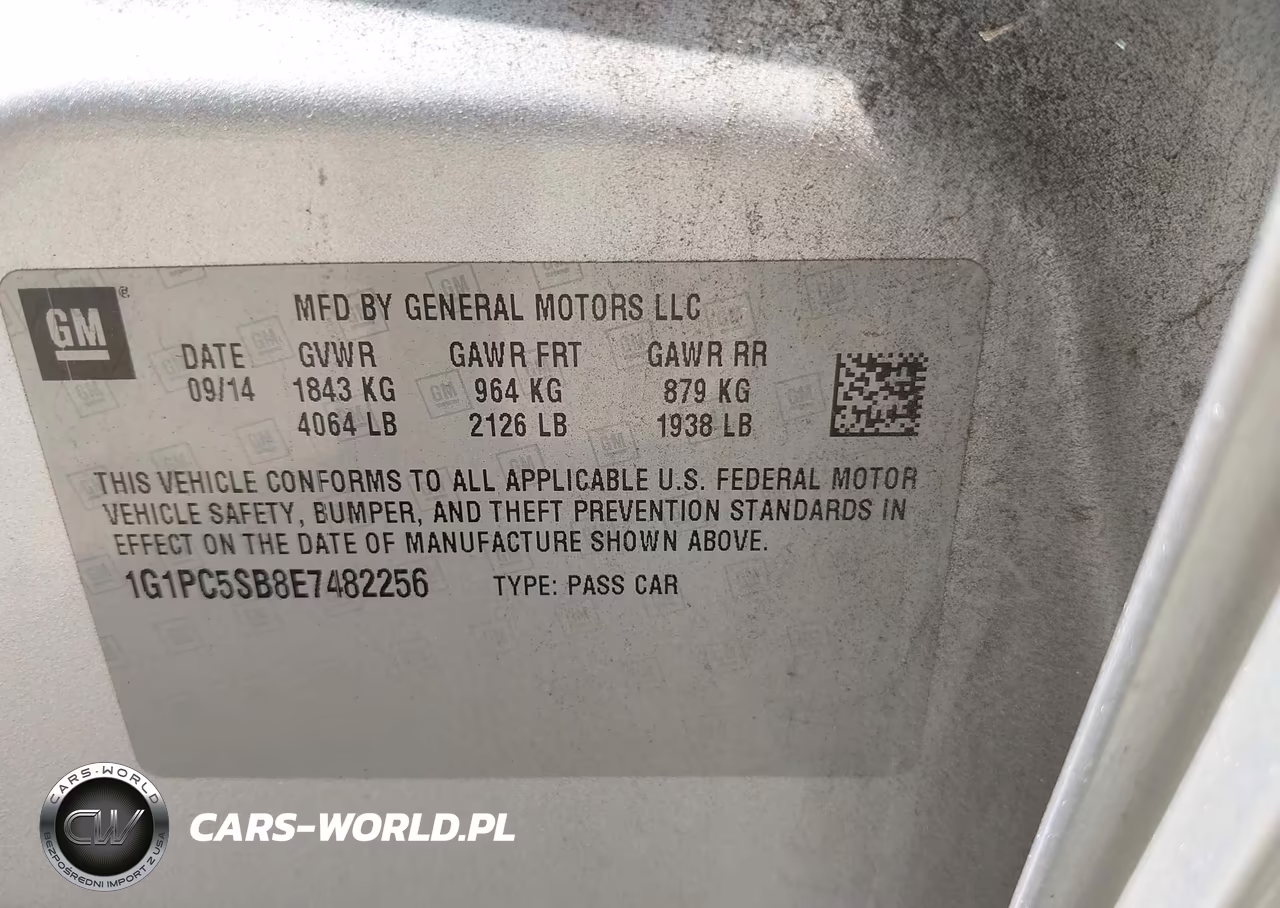 2014 Chevrolet Cruze 1Lt Auto VIN:1G1PC5SB8E7482256 - 9