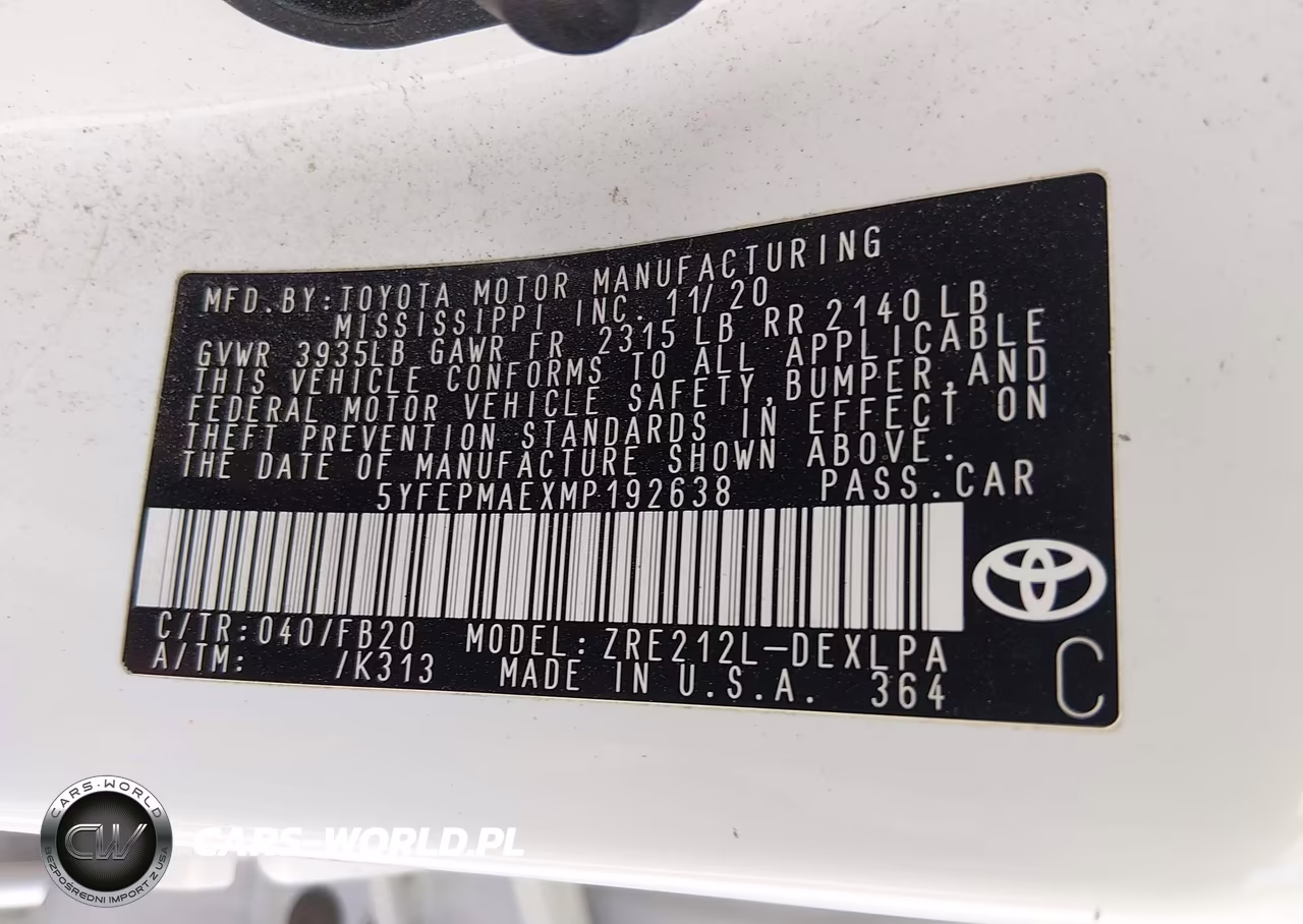 2021 Toyota Corolla Le VIN:5YFEPMAEXMP192638 - 9