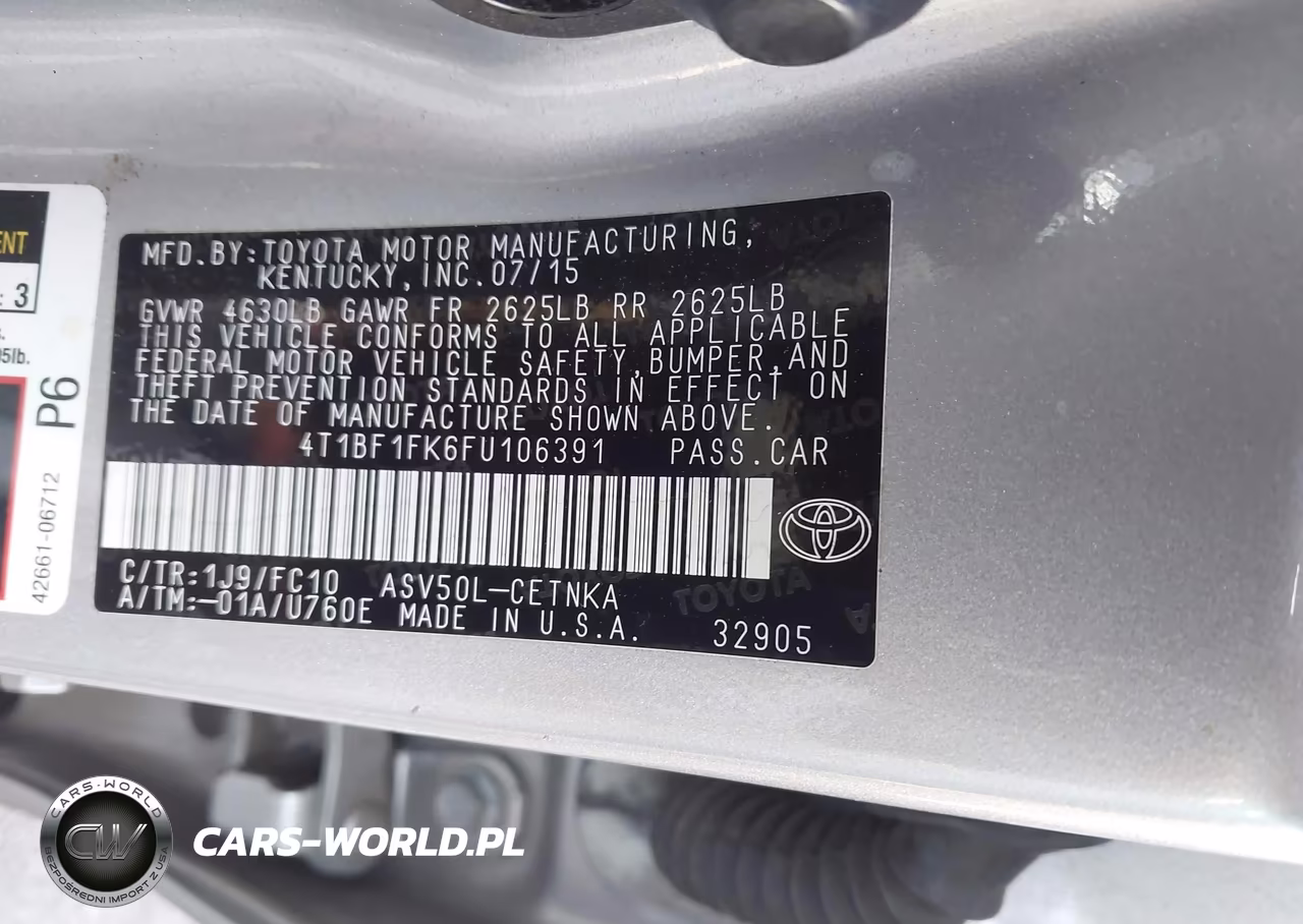 2015 Toyota Camry Le VIN:4T1BF1FK6FU106391 - 9