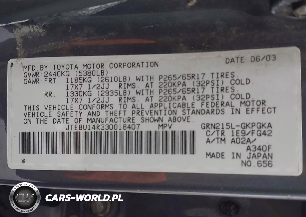 2003 Toyota 4Runner Sr5 V6 VIN:JTEBU14R330018407 - 9