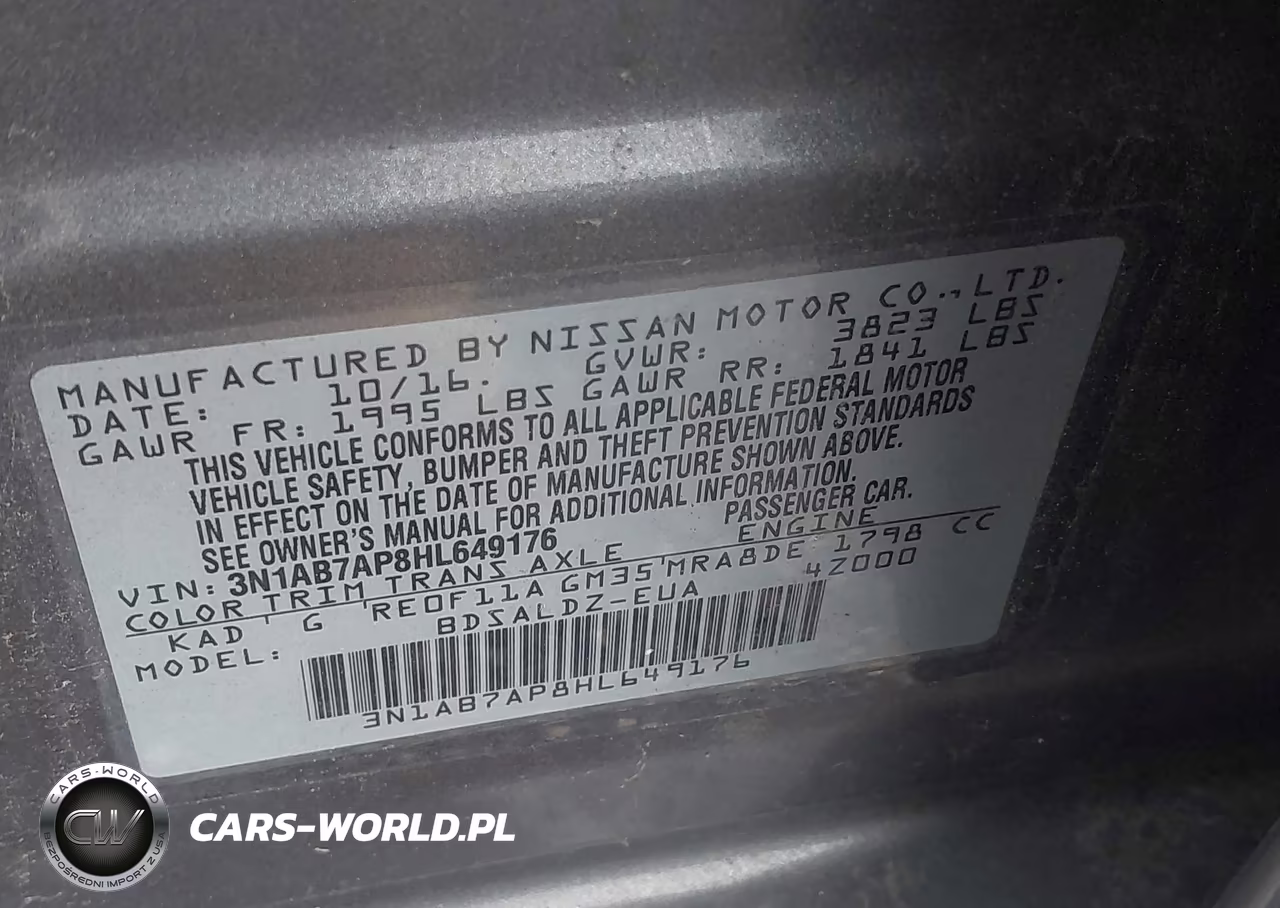 2017 Nissan Sentra Sv VIN:3N1AB7AP8HL649176 - 9