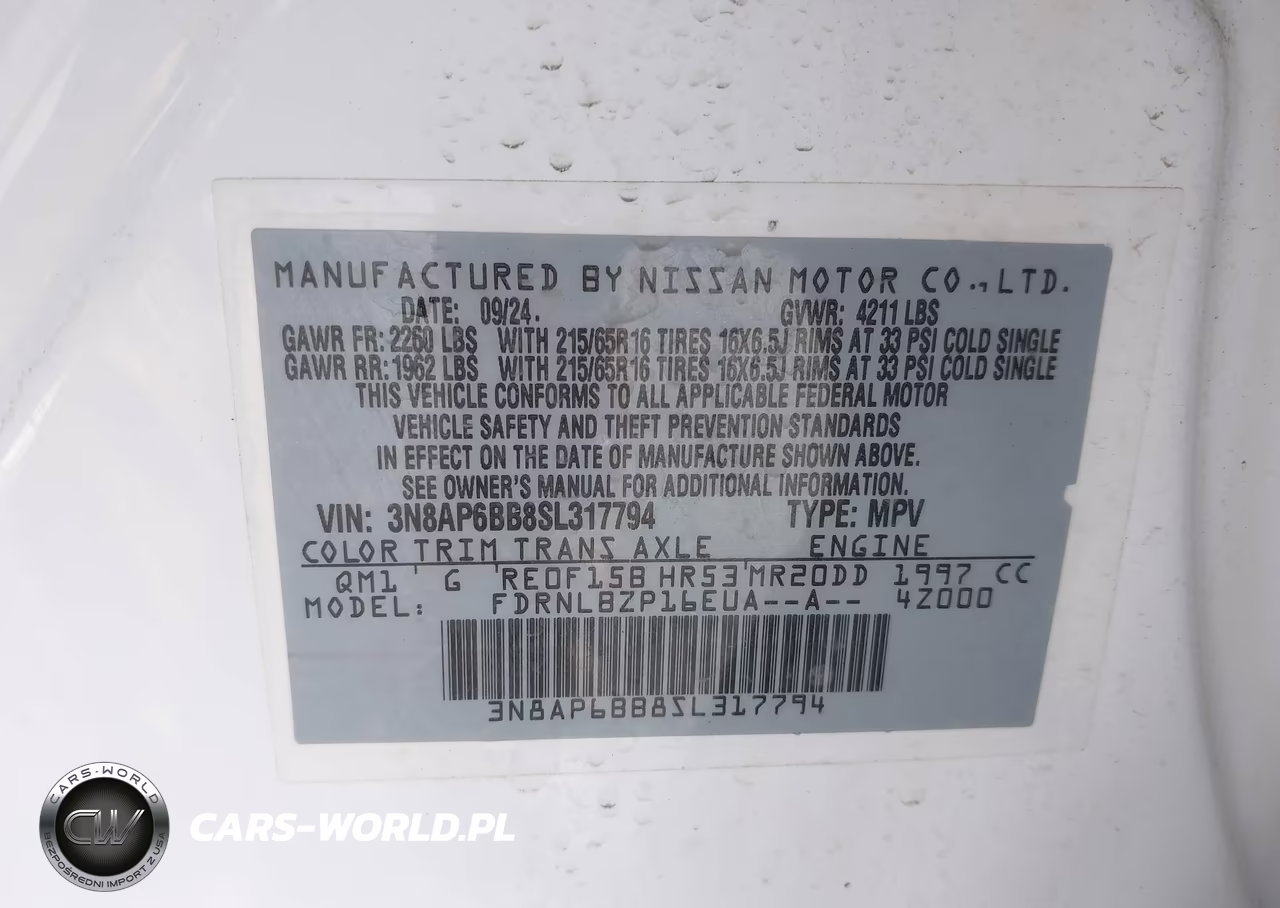 2025 Nissan Kicks S Intelligent Awd VIN:3N8AP6BB8SL317794 - 9