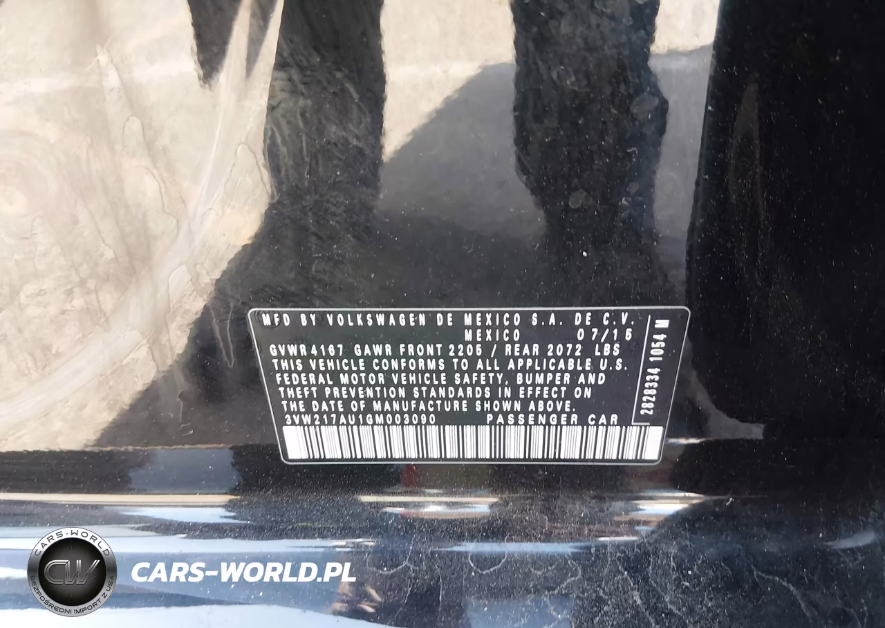 2016 Volkswagen Golf Tsi S 4-Door VIN:3VW217AU1GM003090 - 9