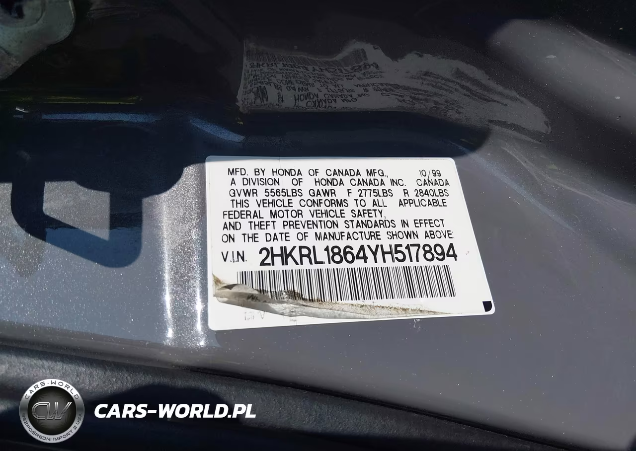 2000 Honda Odyssey Ex VIN:2HKRL1864YH517894 - 9