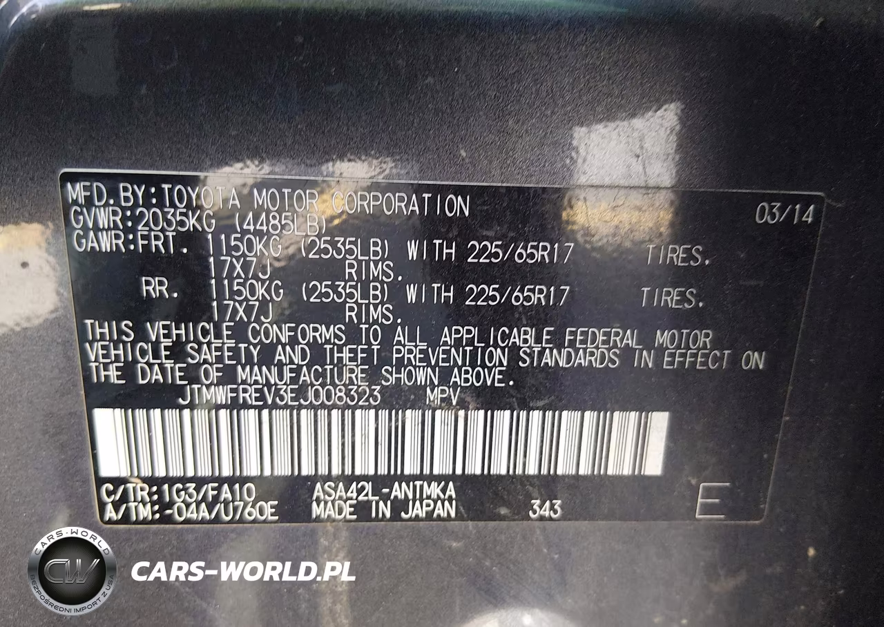 2014 Toyota Rav4 Xle VIN:JTMWFREV3EJ008323 - 9