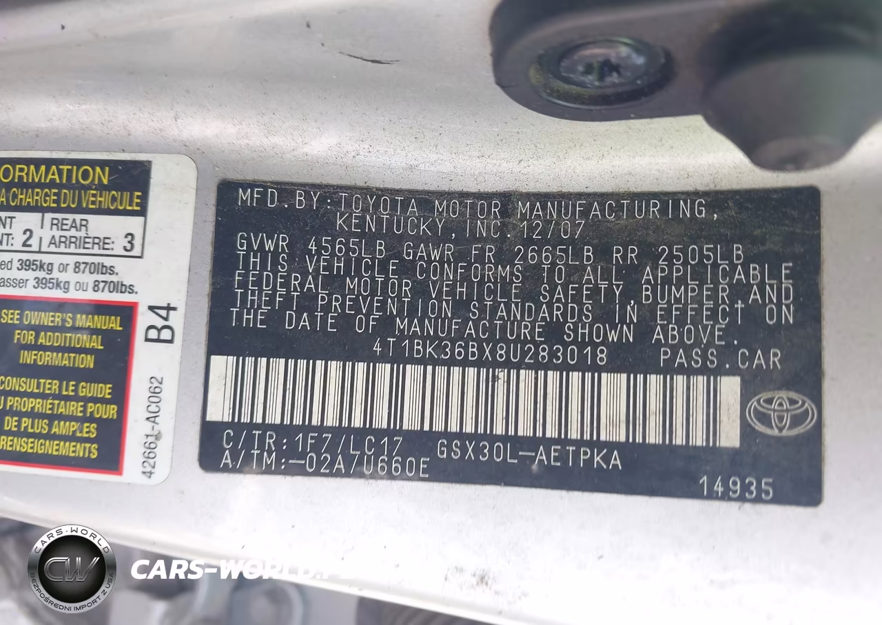 2008 Toyota Avalon Limited VIN:4T1BK36BX8U283018 - 9