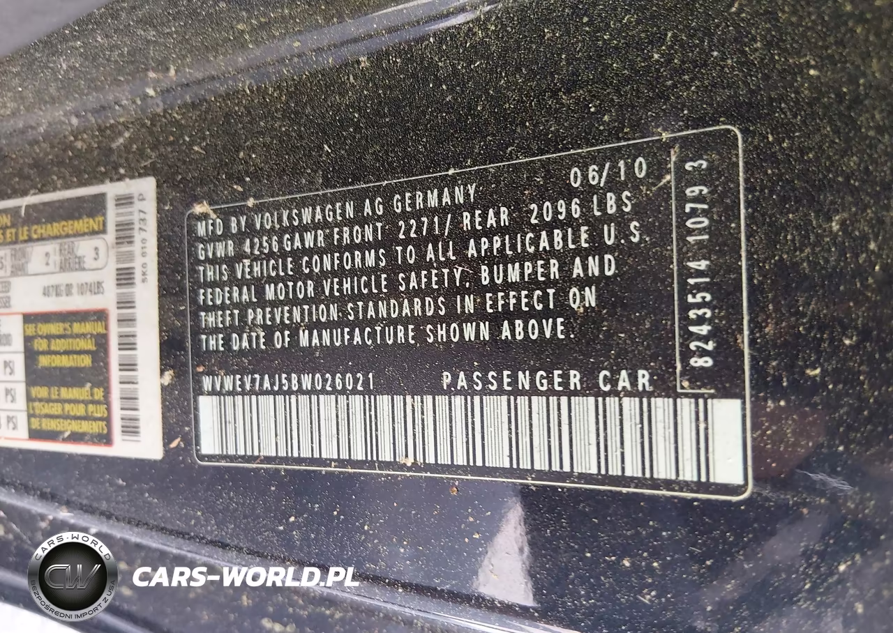2011 Volkswagen Gti 2-Door VIN:WVWEV7AJ5BW026021 - 9