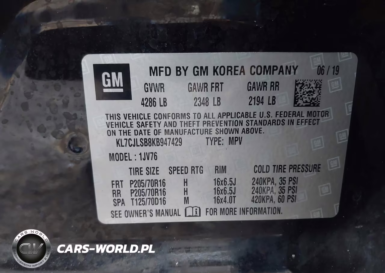 2019 Chevrolet Trax Lt VIN:KL7CJLSB8KB947429 - 9