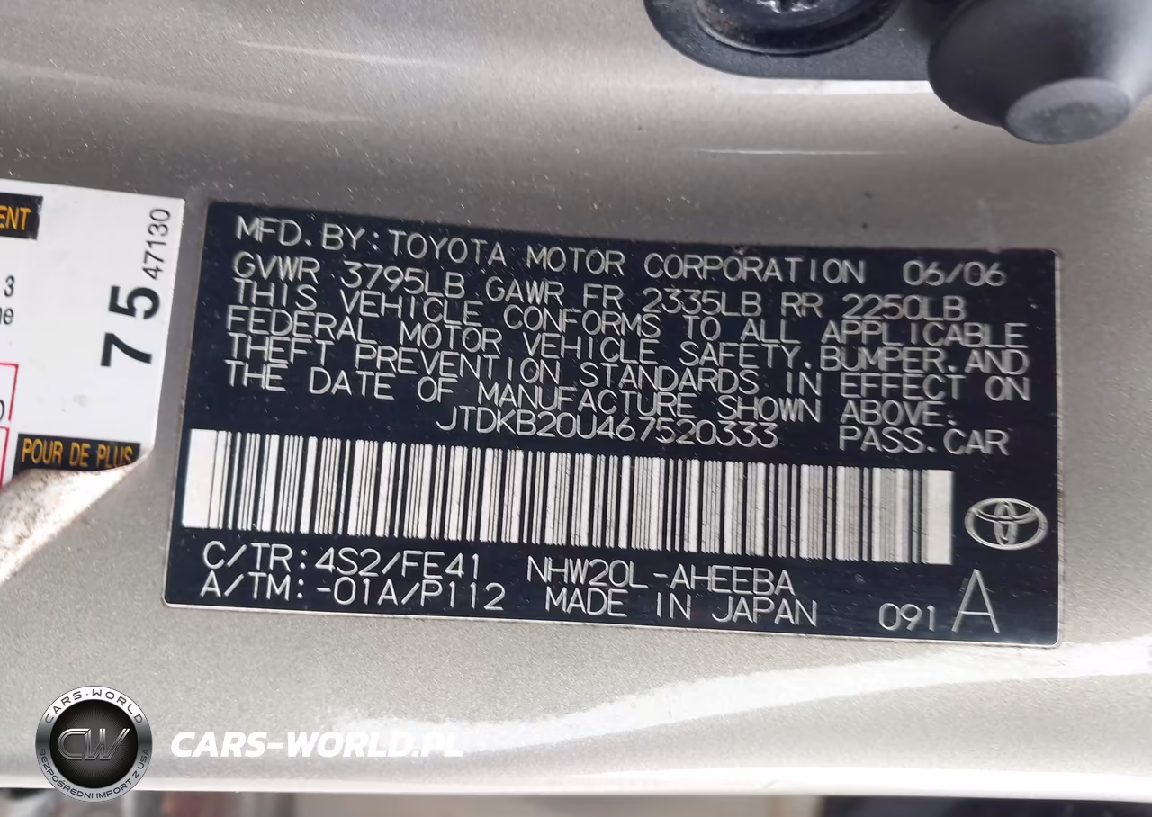 2006 Toyota Prius VIN:JTDKB20U467520333 - 9