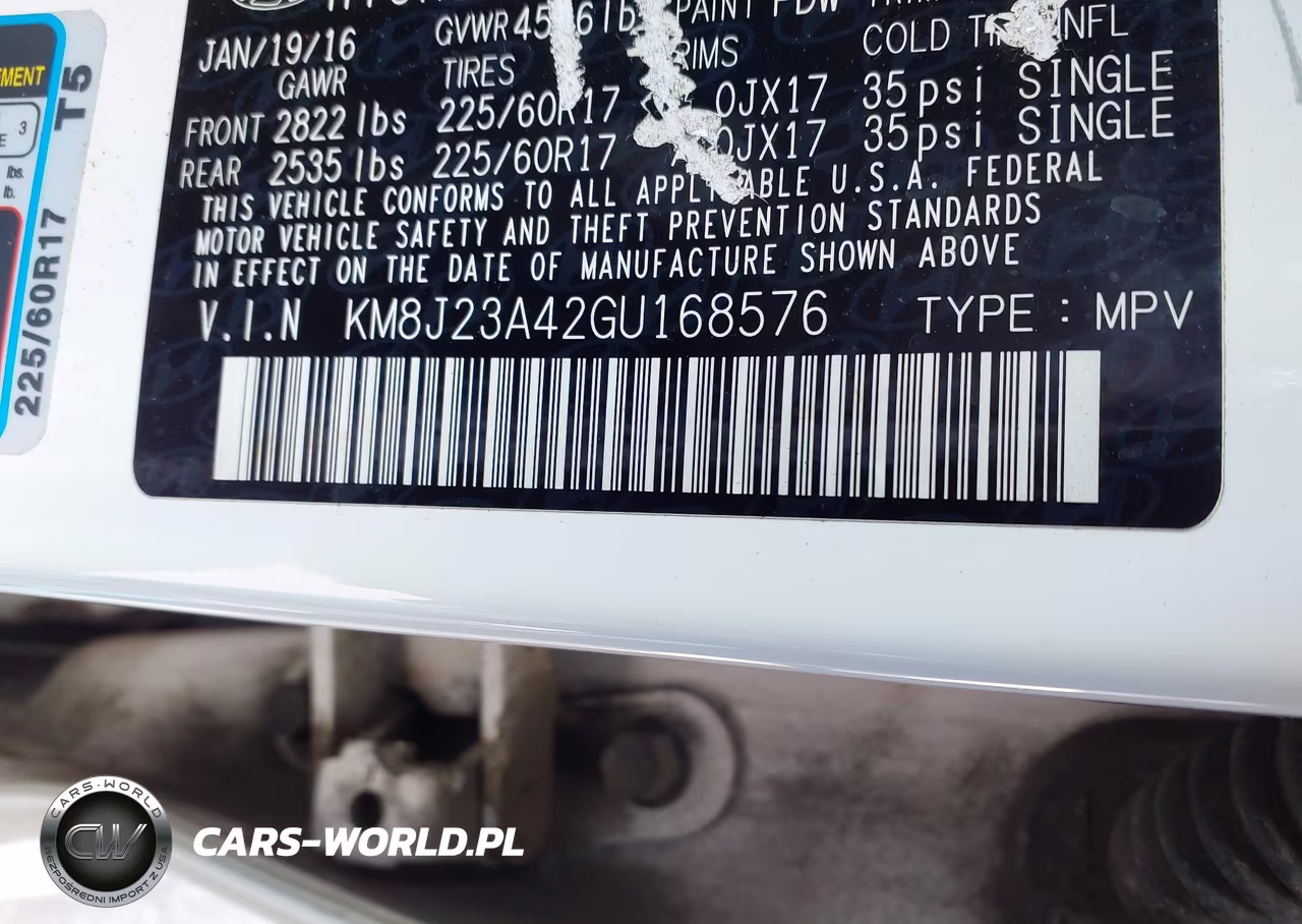 2016 Hyundai Tucson Se VIN:KM8J23A42GU168576 - 9