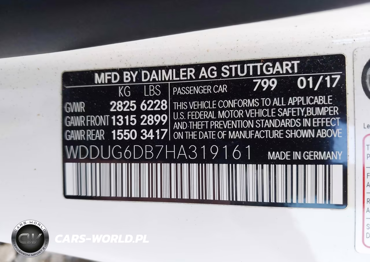 2017 Mercedes-Benz S 550E Plug-In Hybrid VIN:WDDUG6DB7HA319161 - 9