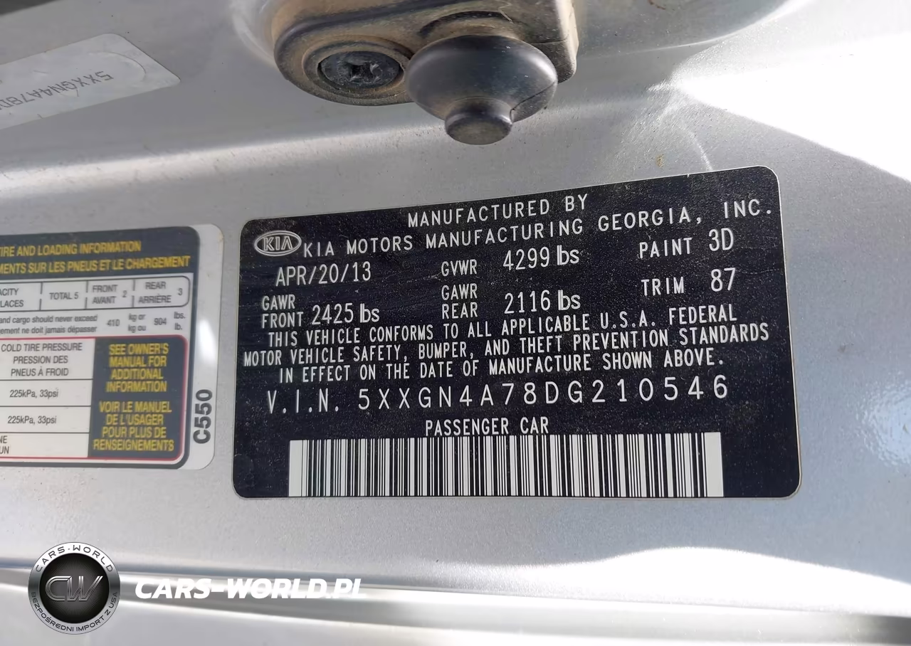 2013 Kia Optima Ex VIN:5XXGN4A78DG210546 - 9
