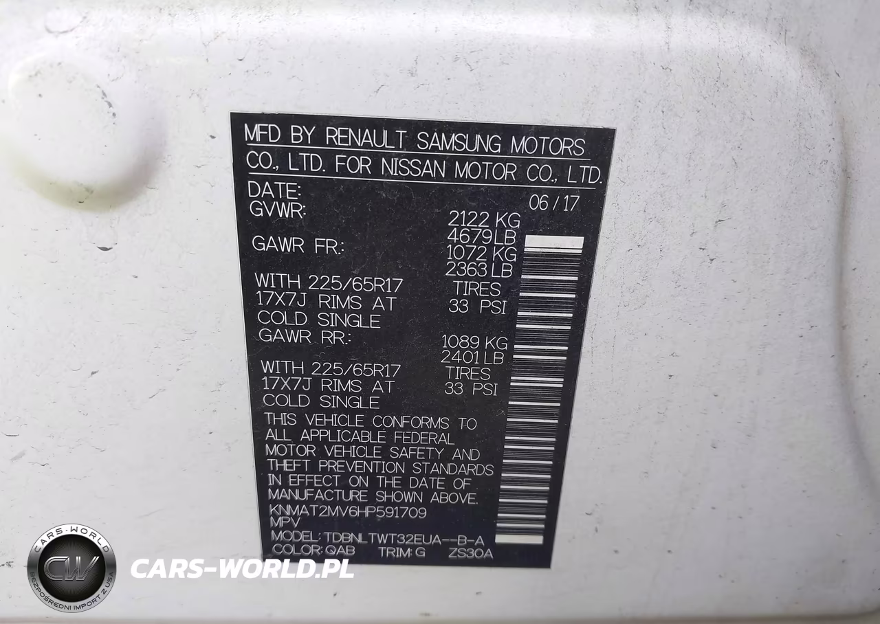 2017 Nissan Rogue Sv VIN:KNMAT2MV6HP591709 - 9