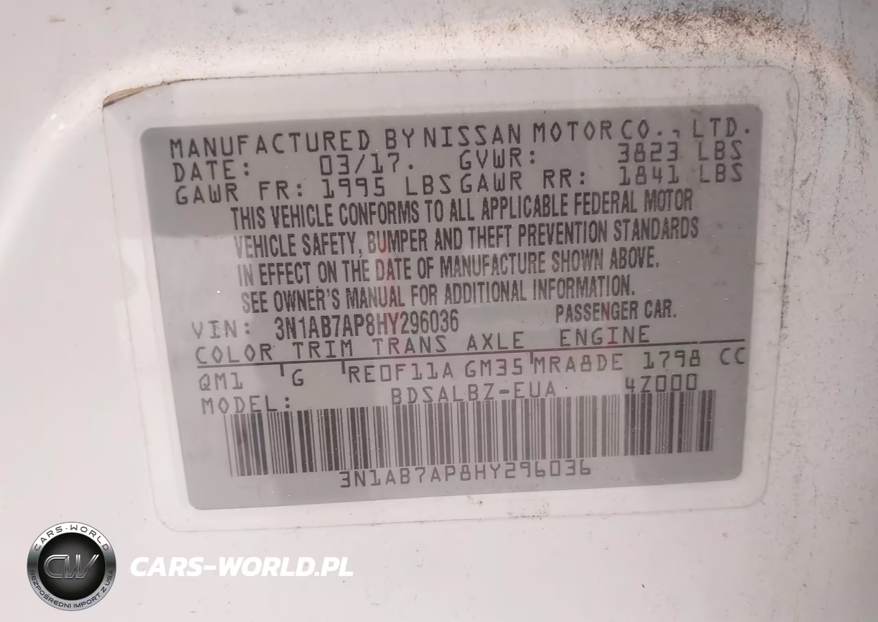 2017 Nissan Sentra S VIN:3N1AB7AP8HY296036 - 9