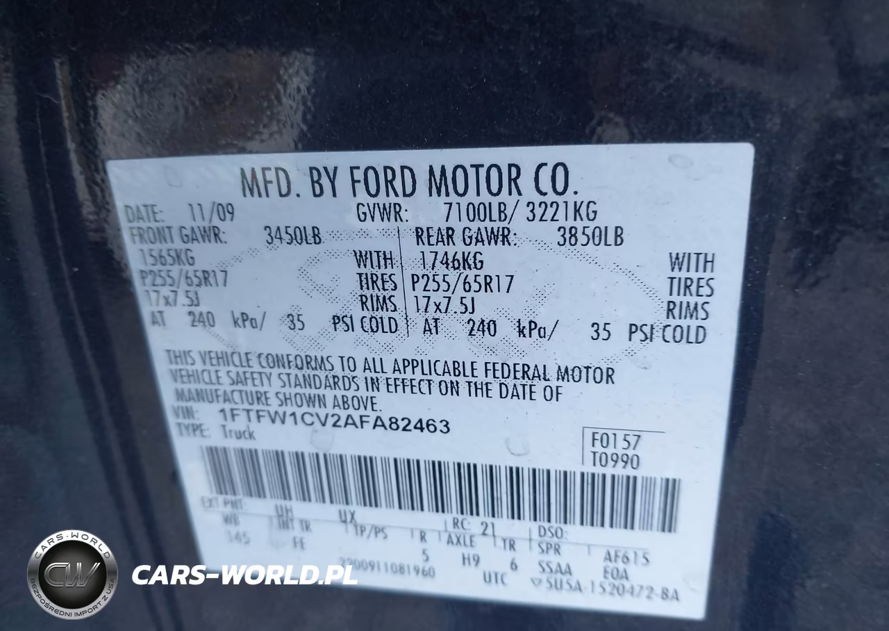 2010 Ford F-150 Fx2 Sport-Harley-Davidson-King Ranch-Lariat-Platinum-Xl-Xlt VIN:1FTFW1CV2AFA82463 - 9
